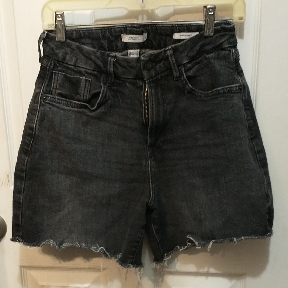Forever 21 Charcoal Jean Shorts